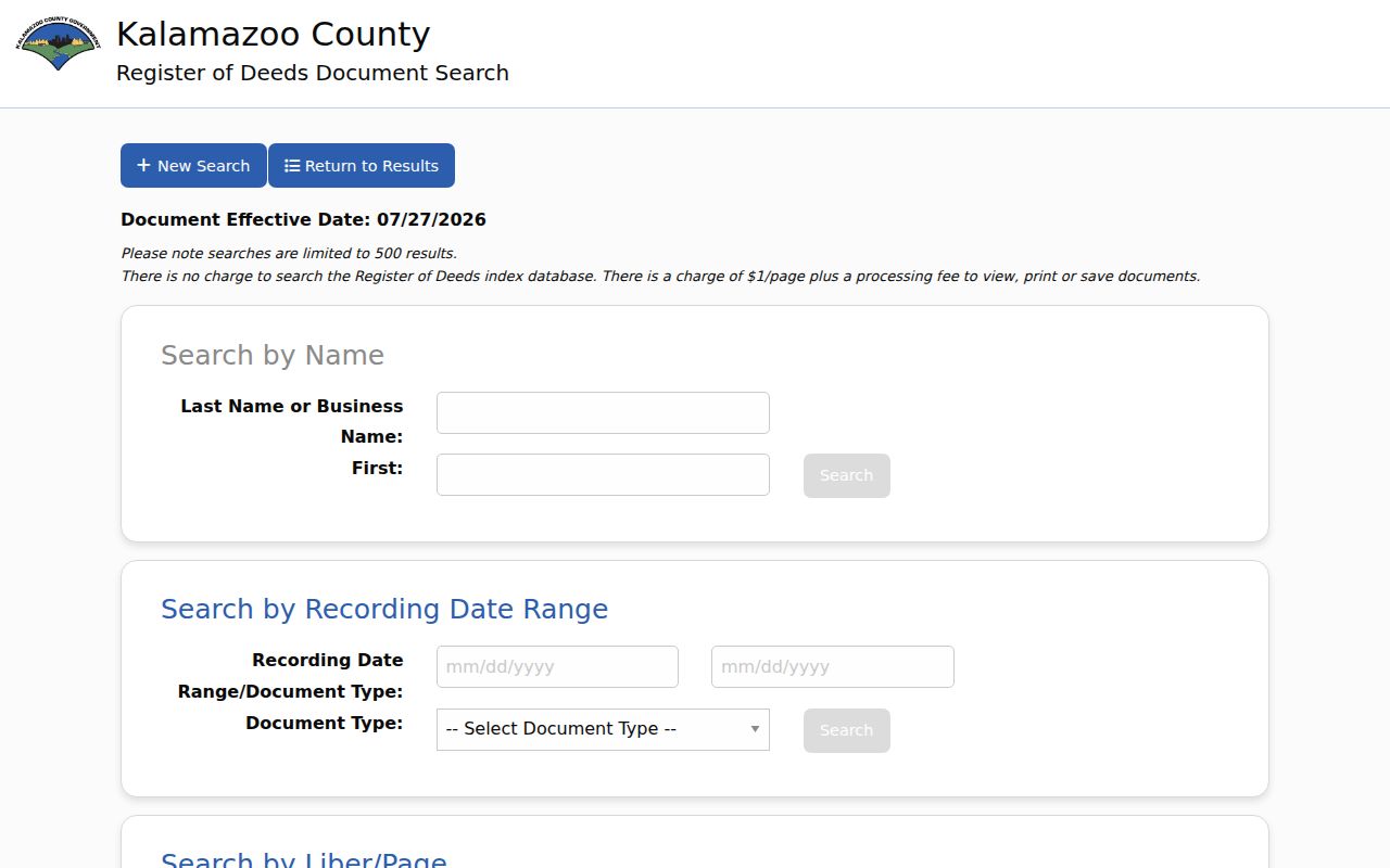 Portage previous residents WebTecs grantor grantee deed index