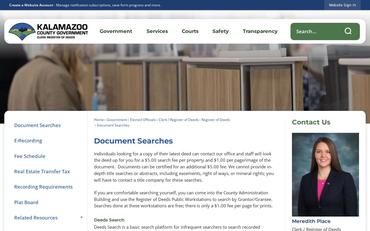 Portage street directory Kalamazoo County document searches